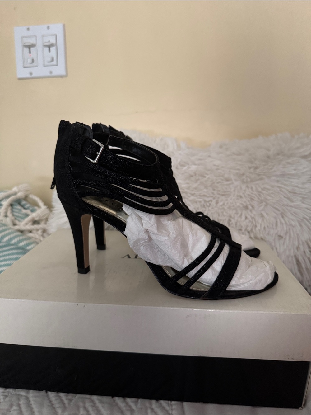 Alfani Black Strappy High Heel Sandals